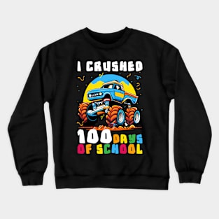 100 Days of School Monster Truck 100th Day of School Crewneck Sweatshirt